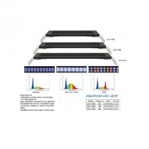 Светильник DOPHIN LED-1089 RGB (45-53 см) 17 вт, 18 бел+12 син+9 крас (KW)