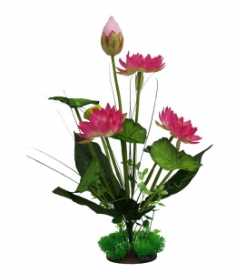 Искусственное растение Водяная лилия Розовая, 40 см, YM-7680