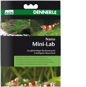 Минилаборатория Dennerle Nano MiniLab для тестирования 5-ти показателей пресной аквариумной воды  в