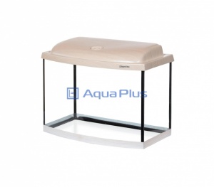 Аквариум фигурный AquaPlus STD LED Ф50, 46 л, со светодиодным светильником AQUAEL  LEDDY TUBE 6W