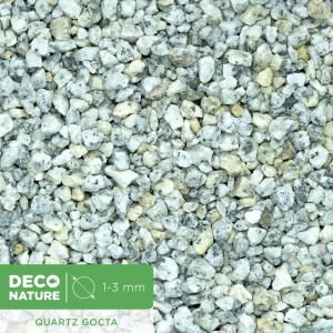 DECO NATURE QUARTZ GOCTA - Природный серый кварц фракции 1-3 мм, 0,6л