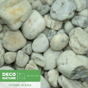 DECO NATURE STONES ACADIA - Натуральные светлые кварцевые камушки фракции 20-40 мм, 2,3л