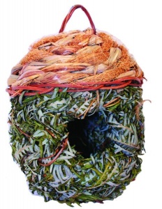 Домик плетёный для птиц с круглой крышей, 150мм