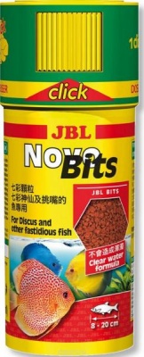 JBL NovoBits (CLICK) - Корм, гранулы для дискусов и других привередливых  рыб, с дозат. 250 мл