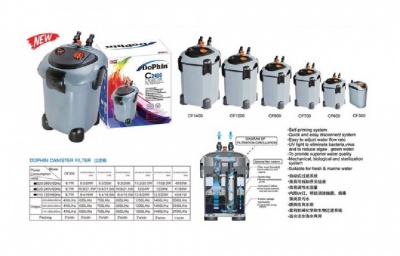 Dophin CF-1400 UV (KW) NEW Внешний канистровый фильтр,1400л/ч, с UV лампой