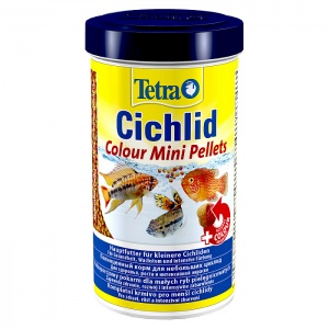 Tetra Cichlid Colour Mini Корм для усиления насыщенности окраса цихлид, минигранулы 500 мл/170гр